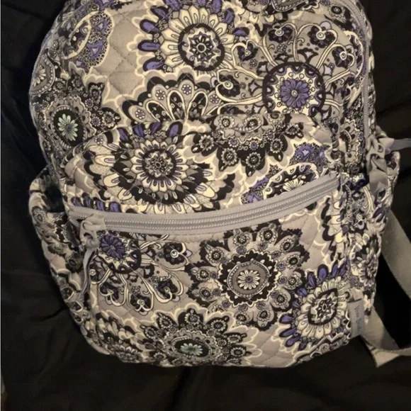 Floral Quilted Backpack - Gray and Purple NWT Vera Bradley XL Blue colorful floral | Mercari main image 4